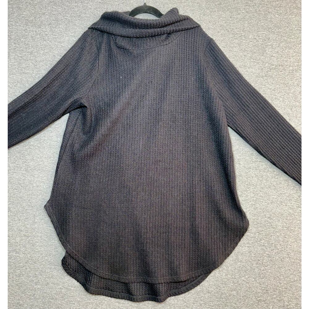 St. John's Bay | Women's Basic Waffle Knit Turtleneck Cardigan Sweater | Medium